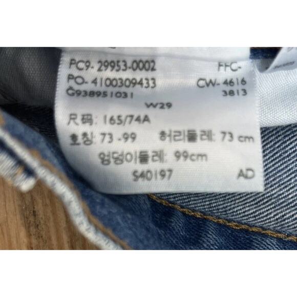 LEVI'S 517 1969 Bootcut Cropped Distressed Ripped Orange Tab Jeans Womens 29 - Picture 3 of 6